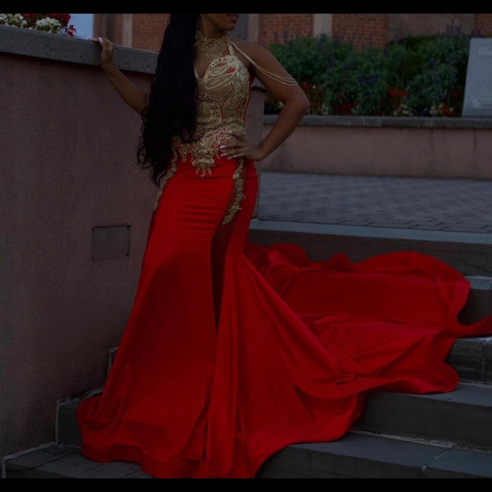 Elegant formal gown by designer RMILLS